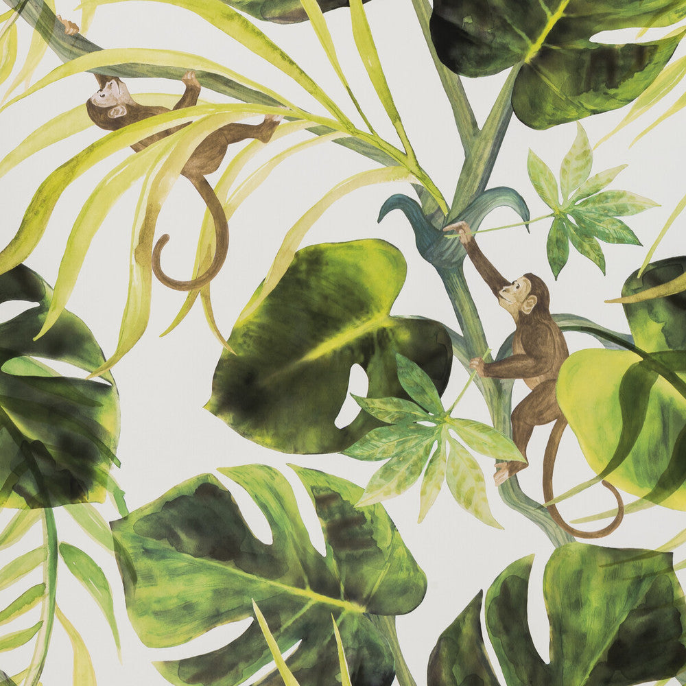 Monkey Business Natural by Clarke And Clarke Designer Wallcovering CLARKE & CLARKE COLONY - Belgium - Horizontal: 0 and Vertical: 20.875 20.875 - Swanky Fabrics -