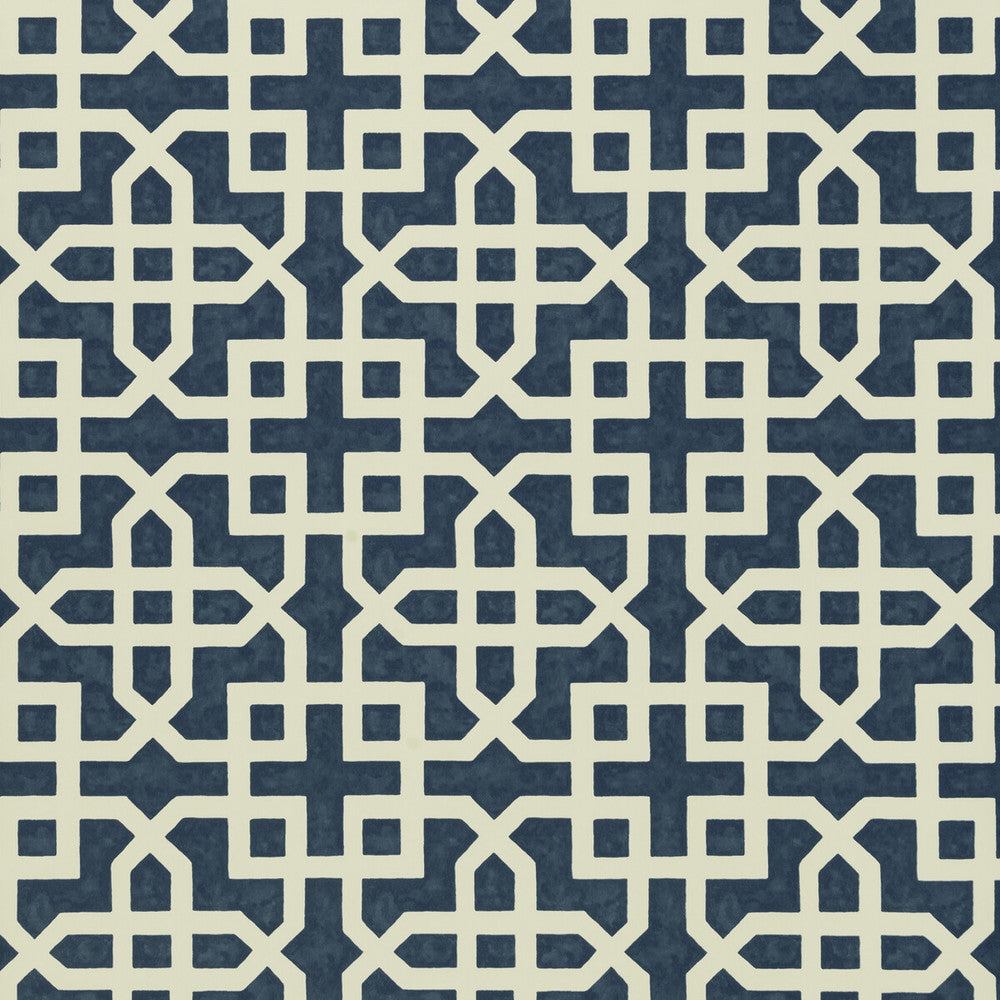 Monserrat Indigo by Clarke And Clarke Designer Wallcovering CLARKE & CLARKE COLONY Belgium Horizontal: 0 and Vertical: 7 20.875 - Swanky Fabrics -