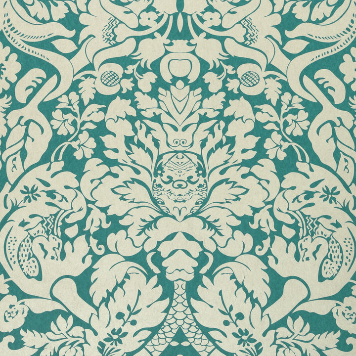 Valentina Teal by Clarke And Clarke Wallcovering Clarke And Clarke Wallcovering Valentina TealWallcovering CLARKE & CLARKE COLONY Belgium </p><p>Repeat: H: 0, V: 25.25 20.875 - Fabric Carolina -