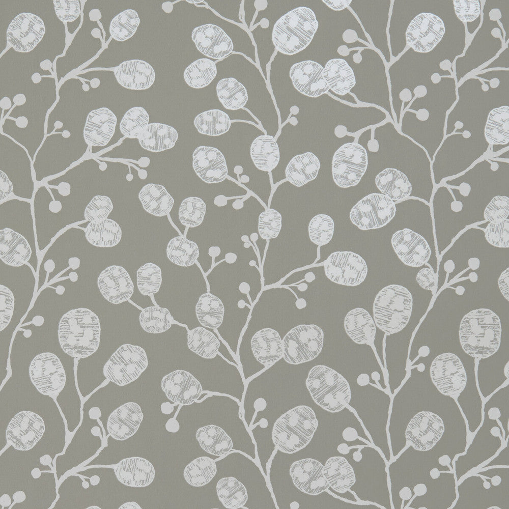 Honesty Taupe/Pearl by Clarke And Clarke Designer Wallcovering CLARKE & CLARKE BOTANICA United Kingdom Horizontal: and Vertical: 20.5 - Swanky Fabrics -