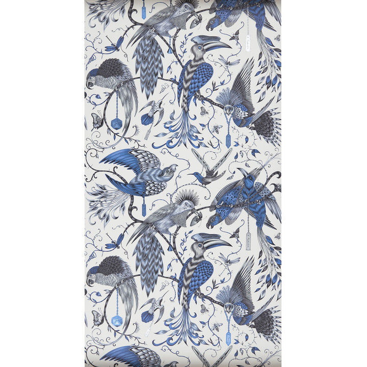 Audubon Blue by Clarke And Clarke Designer Wallcovering ANIMALIA BY EMMA J SHIPLEY FOR C&C NON WOVEN - 100% United Kingdom Horizontal: 0 and Vertical: 20.5 20.5 - Swanky Fabrics -