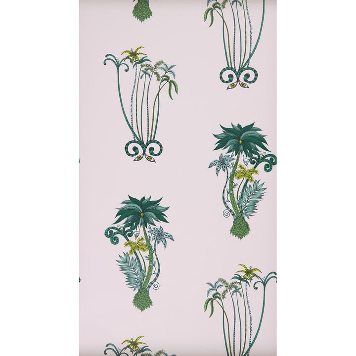 Jungle Palms Pink by Clarke And Clarke Designer Wallcovering ANIMALIA BY EMMA J SHIPLEY FOR C&C - United Kingdom - Horizontal: 0 and Vertical: 30.125 20.5 - Swanky Fabrics -