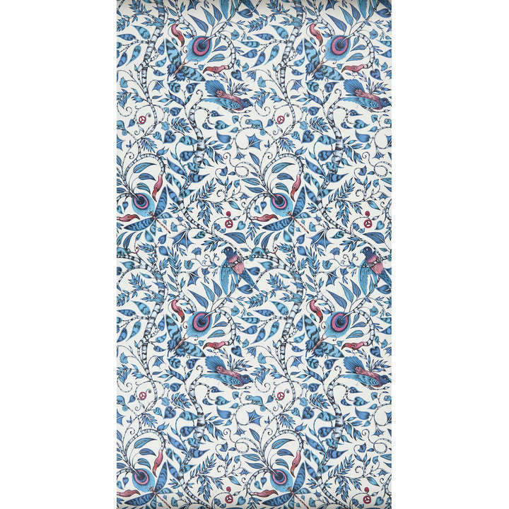 Rousseau Blue by Clarke And Clarke Designer Wallcovering ANIMALIA BY EMMA J SHIPLEY FOR C&C United Kingdom Horizontal: 0 and Vertical: 20.5 20.5 - Swanky Fabrics -