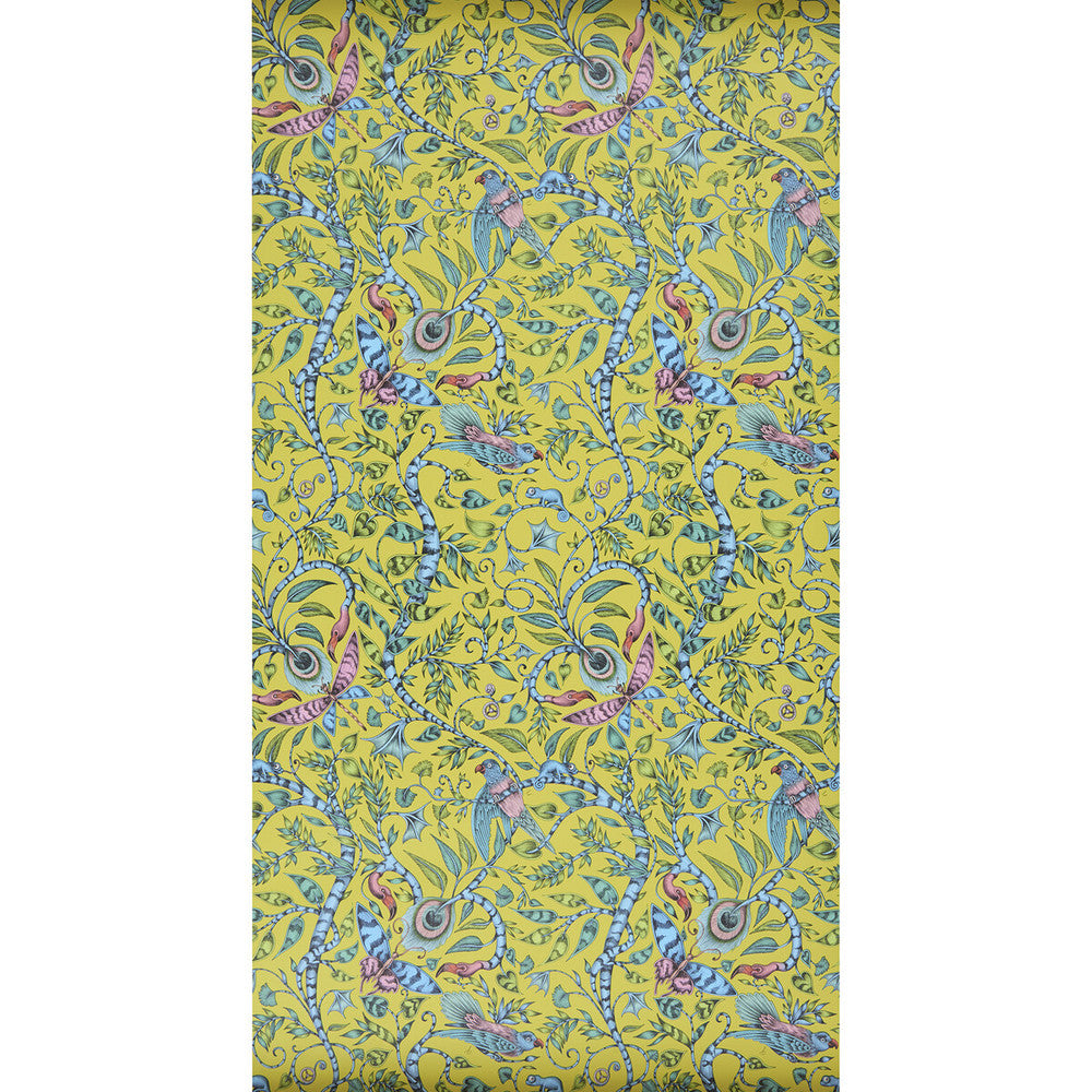 Rousseau Lime by Clarke And Clarke Designer Wallcovering ANIMALIA BY EMMA J SHIPLEY FOR C&C - United Kingdom - Horizontal: 0 and Vertical: 20.5 20.5 - Swanky Fabrics -