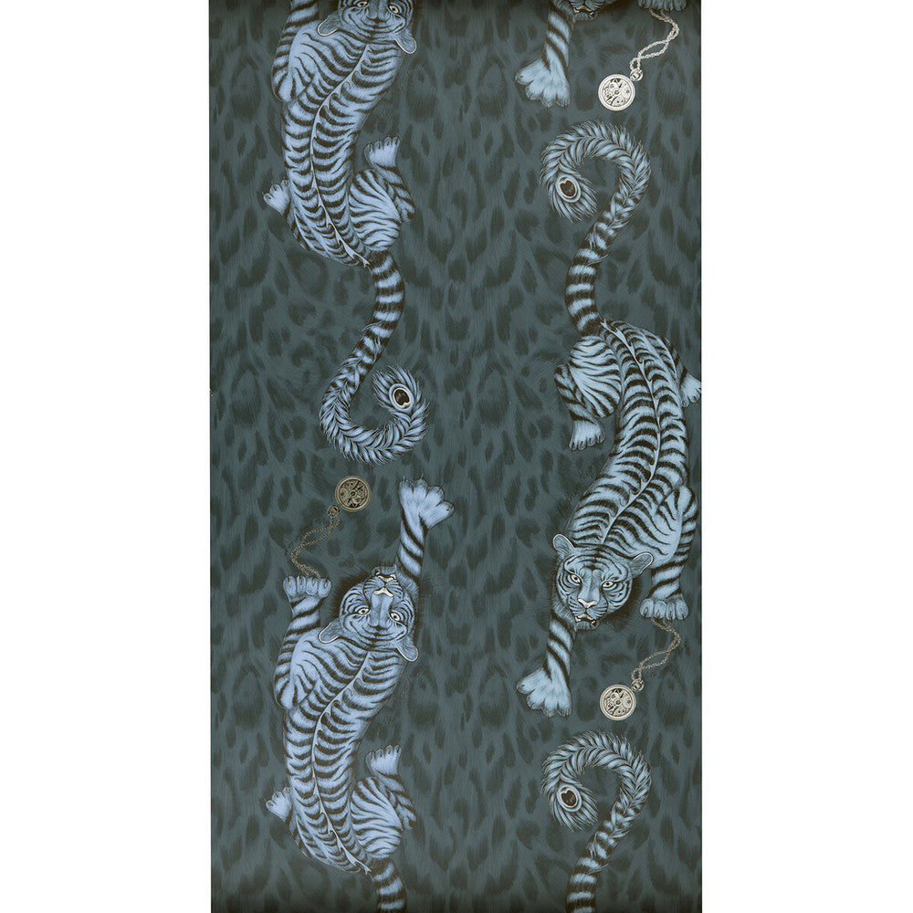 Tigris Navy by Clarke And Clarke Wallcovering Clarke And Clarke Wallcovering Tigris NavyWallcovering ANIMALIA BY EMMA J SHIPLEY FOR C&C United Kingdom </p><p>Repeat: H: 0, V: 25.25 20.5 - Fabric Carolina -