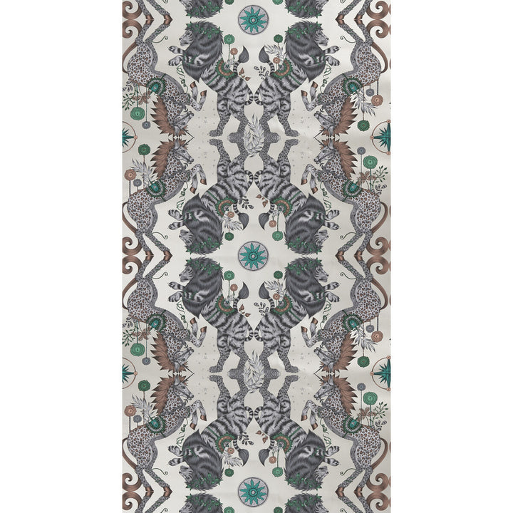 Caspian Wp Gilver by Clarke And Clarke Designer Wallcovering WILDERIE BY EMMA J SHIPLEY FOR C&C NON WOVEN - 100% United Kingdom Horizontal: 0 and Vertical: 18 21 - Swanky Fabrics -