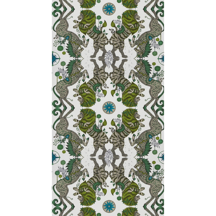 Caspian Wp Lime by Clarke And Clarke Designer Wallcovering WILDERIE BY EMMA J SHIPLEY FOR C&C NON WOVEN - 100% United Kingdom Horizontal: 0 and Vertical: 18 21 - Swanky Fabrics -