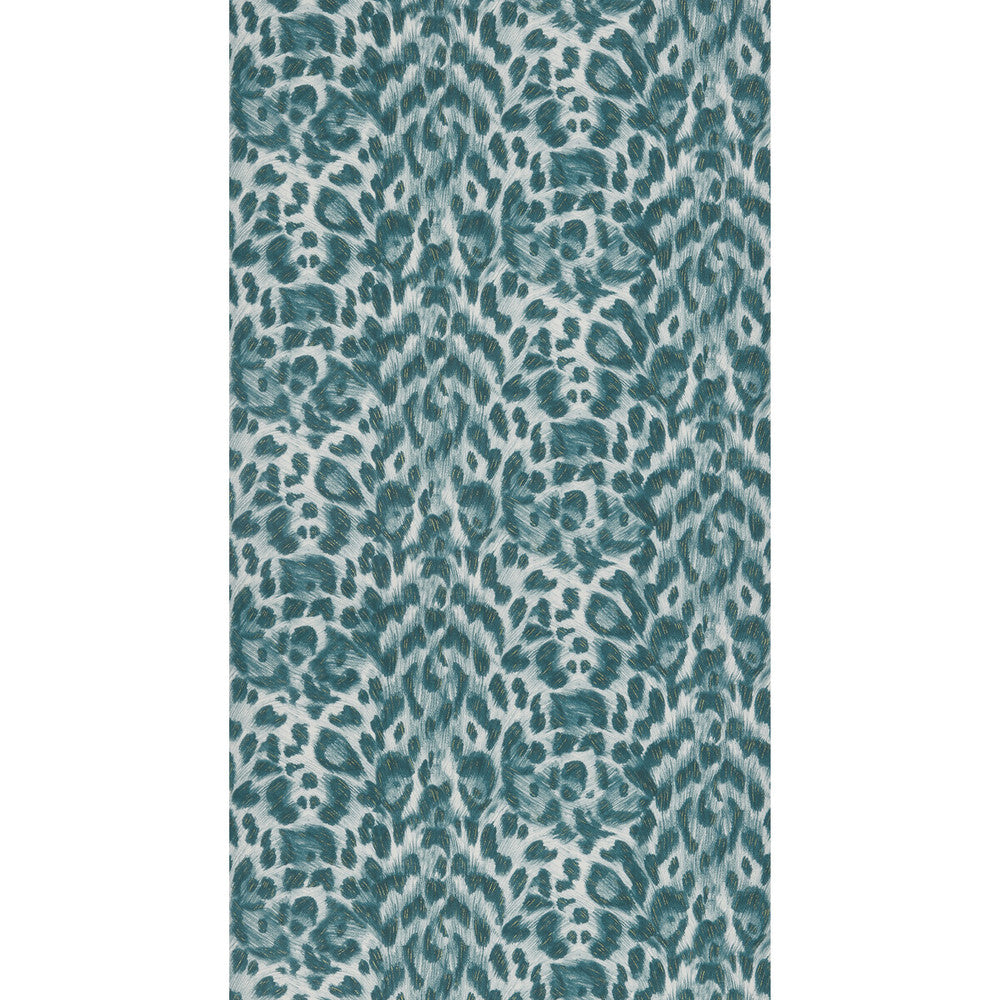 Felis Teal/Lime by Clarke And Clarke Designer Wallcovering WILDERIE BY EMMA J SHIPLEY FOR C&C NON WOVEN - 100% United Kingdom Horizontal: 0 and Vertical: 10.24 21 - Swanky Fabrics -
