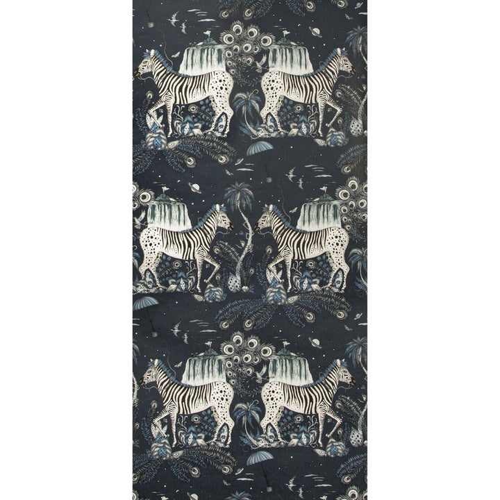 Lost World Navy by Clarke And Clarke Designer Wallcovering WILDERIE BY EMMA J SHIPLEY FOR C&C NON WOVEN - 100% United Kingdom Horizontal: 0 and Vertical: 27.01 21 - Swanky Fabrics -