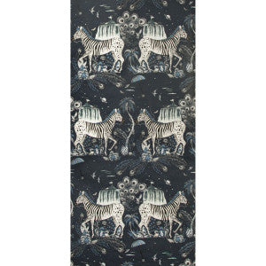 Lost World Navy by Clarke And Clarke Designer Wallcovering