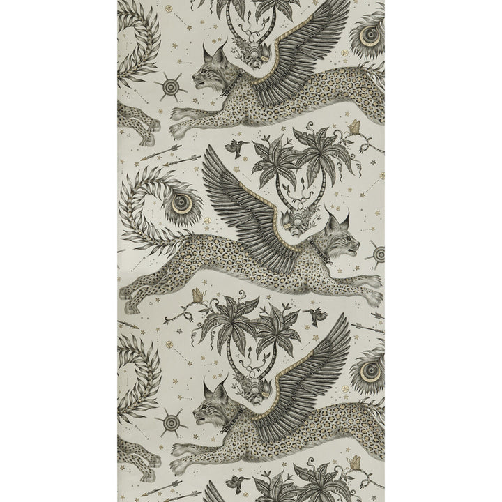 Lynx Gilver by Clarke And Clarke Designer Wallcovering WILDERIE BY EMMA J SHIPLEY FOR C&C PAPER - 100% United Kingdom Horizontal: and Vertical: 20.5 - Swanky Fabrics -