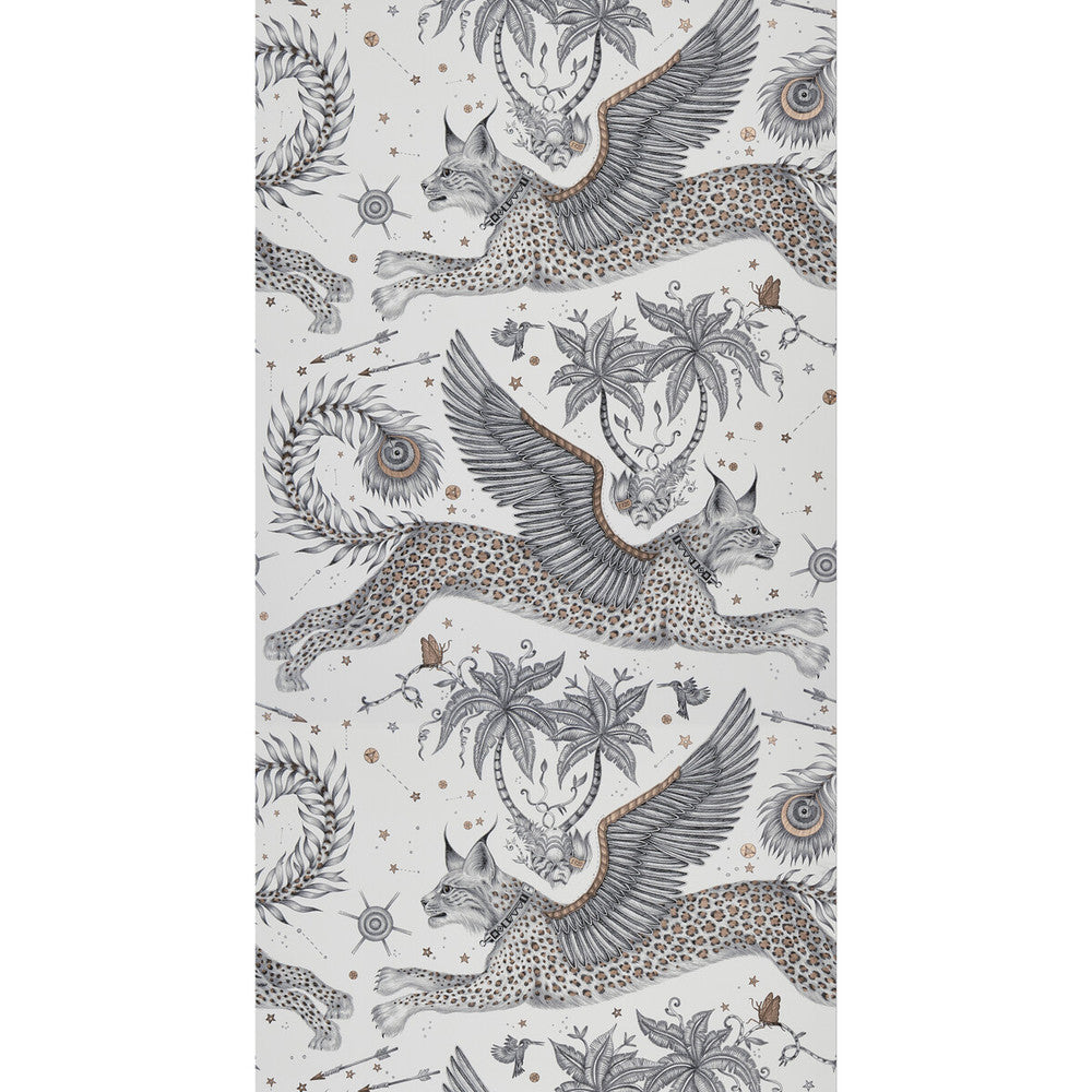 Lynx Nude by Clarke And Clarke Designer Wallcovering WILDERIE BY EMMA J SHIPLEY FOR C&C NON WOVEN - 100% United Kingdom Horizontal: 0 and Vertical: 25.24 21 - Swanky Fabrics -