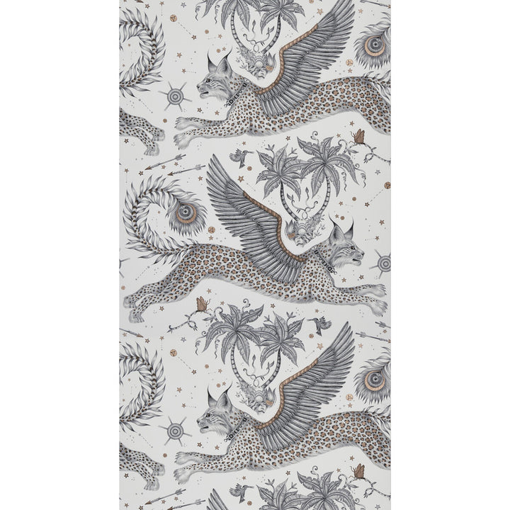 Lynx Nude by Clarke And Clarke Designer Wallcovering WILDERIE BY EMMA J SHIPLEY FOR C&C NON WOVEN - 100% United Kingdom Horizontal: 0 and Vertical: 25.24 21 - Swanky Fabrics -