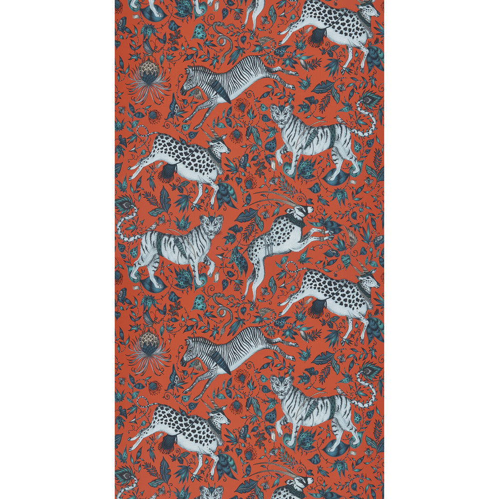 Protea Coral by Clarke And Clarke Wallcovering Clarke And Clarke Wallcovering Protea Coral Wallcovering WILDERIE BY EMMA J SHIPLEY FOR C&C NON WOVEN - 100% United Kingdom </p><p>Repeat: H: 0, V: 20.48 21 - Fabric Carolina -