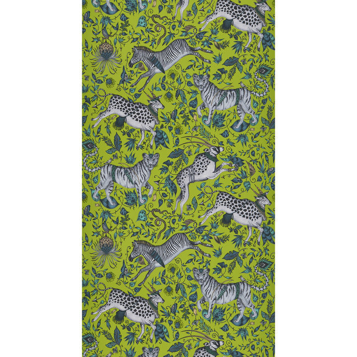 Protea Lime by Clarke And Clarke Designer Wallcovering WILDERIE BY EMMA J SHIPLEY FOR C&C NON WOVEN - 100% United Kingdom Horizontal: 0 and Vertical: 20.48 21 - Swanky Fabrics -