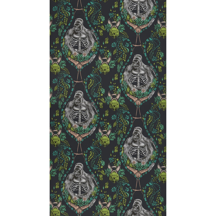 Silverback Charcoal by Clarke And Clarke Designer Wallcovering WILDERIE BY EMMA J SHIPLEY FOR C&C NON WOVEN - 100% United Kingdom Horizontal: 0 and Vertical: 12.6 21 - Swanky Fabrics -