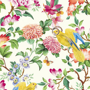 Golden Parrot Wp Ivory by Clarke And Clarke Designer Wallcovering