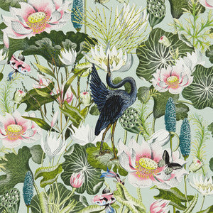 Waterlily Wp Mineral by Clarke And Clarke Designer Wallcovering