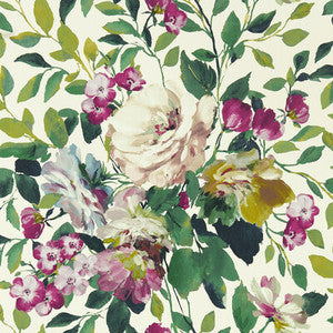 Bloom Fuchsia Wp by Clarke And Clarke Designer Wallcovering
