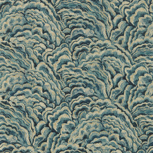 Lumino Kingfisher/Gilver Wp by Clarke And Clarke Designer Wallcovering