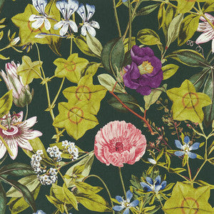 Passiflora Emerald Wp by Clarke And Clarke Designer Wallcovering