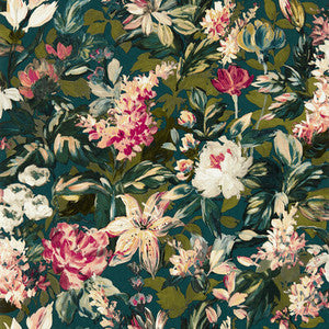 Lilum Peacock Wp W0158/04.CAC.0 By Clarke And Clarke Designer Wallcovering