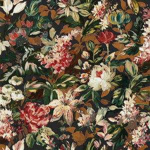 Lilum Russet Noir Wp W0158/05.CAC.0 By Clarke And Clarke Designer Wallcovering