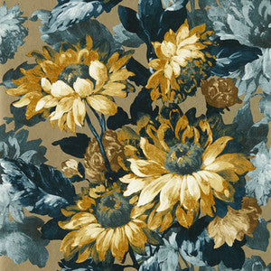 Sunforest Gilver Denim Wp W0162/02.CAC.0 By Clarke And Clarke Designer Wallcovering