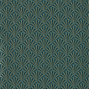 Chrysler Teal Wp W0164/04.CAC.0 By Clarke And Clarke Designer Wallcovering