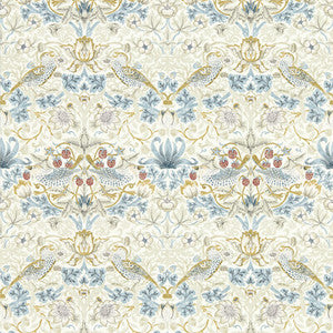 Strawberry Thief Linen Wp W0171/03.CAC.0 By Clarke And Clarke Designer Wallcovering