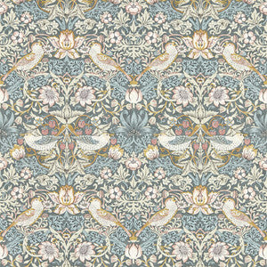 Strawberry Thief Slate Wp W0171/05.CAC.0 By Clarke And Clarke Designer Wallcovering