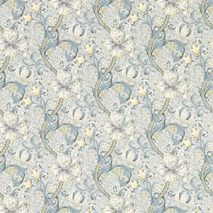 Golden Lily Slate Wp W0174/02.CAC.0 By Clarke And Clarke Designer Wallcovering