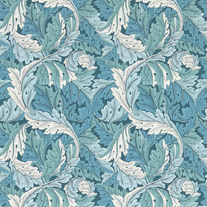 Acanthus Teal Wp W0175/04.CAC.0 By Clarke And Clarke Designer Wallcovering