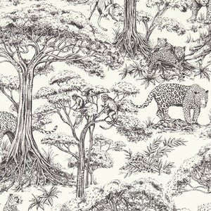 Kisumu Noir Wp W0185/03.CAC.0 By Clarke And Clarke Designer Wallcovering