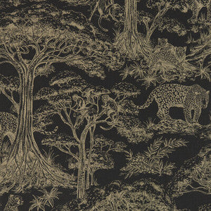 Kisumu Noir/Luxe Wp W0185/04.CAC.0 By Clarke And Clarke Designer Wallcovering