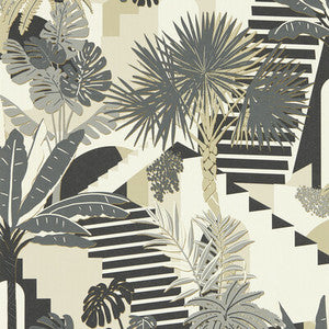 Malindi Charcoal Wp W0186/01.CAC.0 By Clarke And Clarke Designer Wallcovering