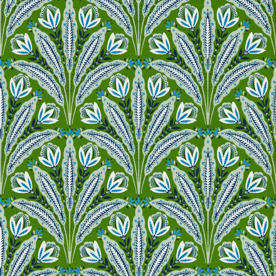 Attingham - Cobalt Green Wp W0193/01.CAC.0 by Clarke & Clarke Designer Wallcovering