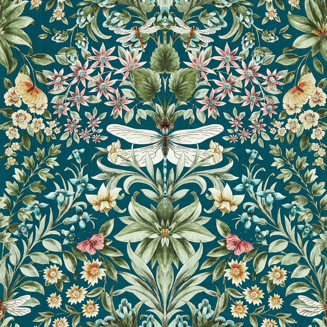 Mirabell - Teal Wp W0196/04.CAC.0 by Clarke & Clarke Designer Wallcovering