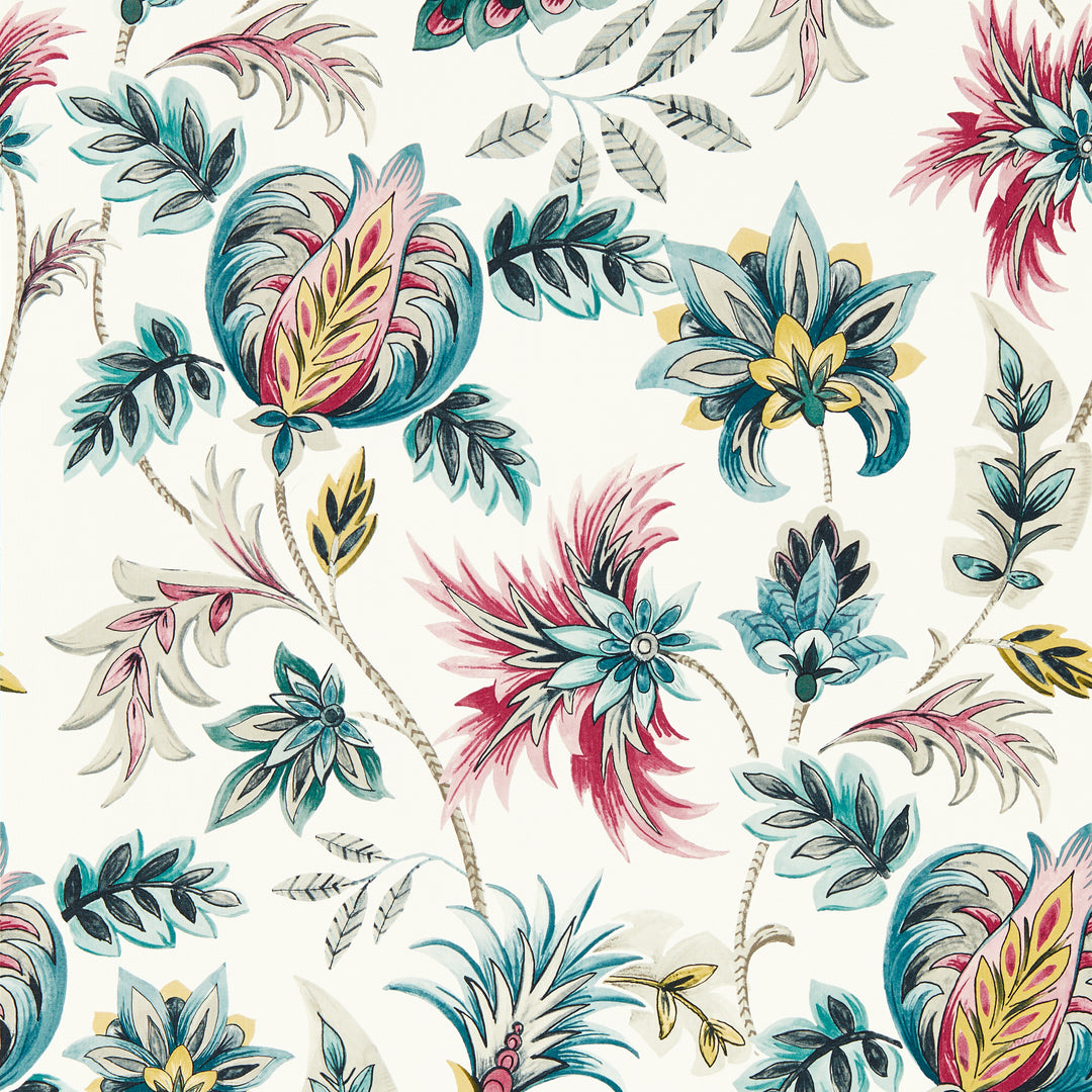 Sizergh - Teal Berry Wp W0198/04.CAC.0 by Clarke & Clarke Designer Wallcovering