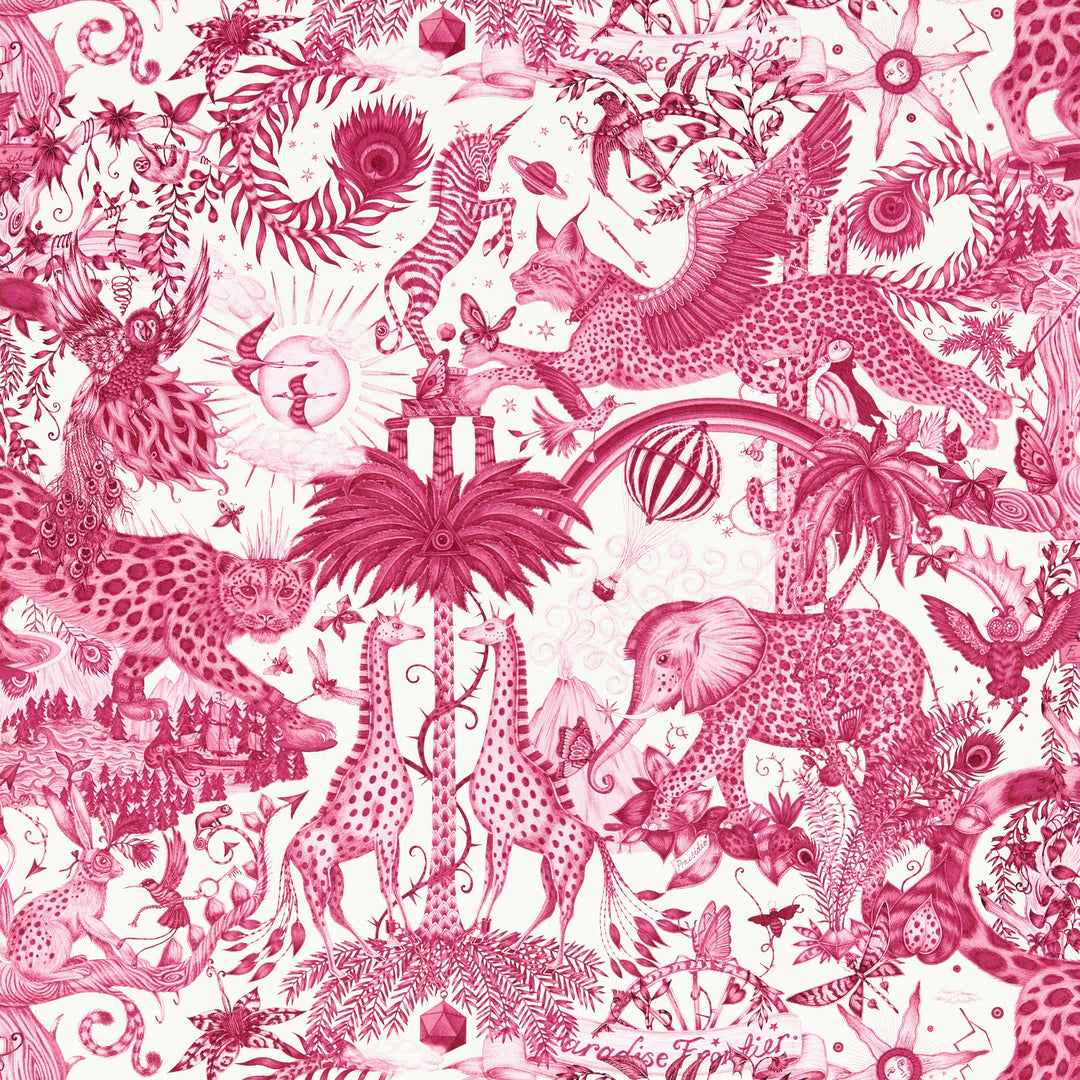 Paradise Lost - Berry Wp W0216/01.CAC.0 by Clarke & Clarke Designer Wallcovering