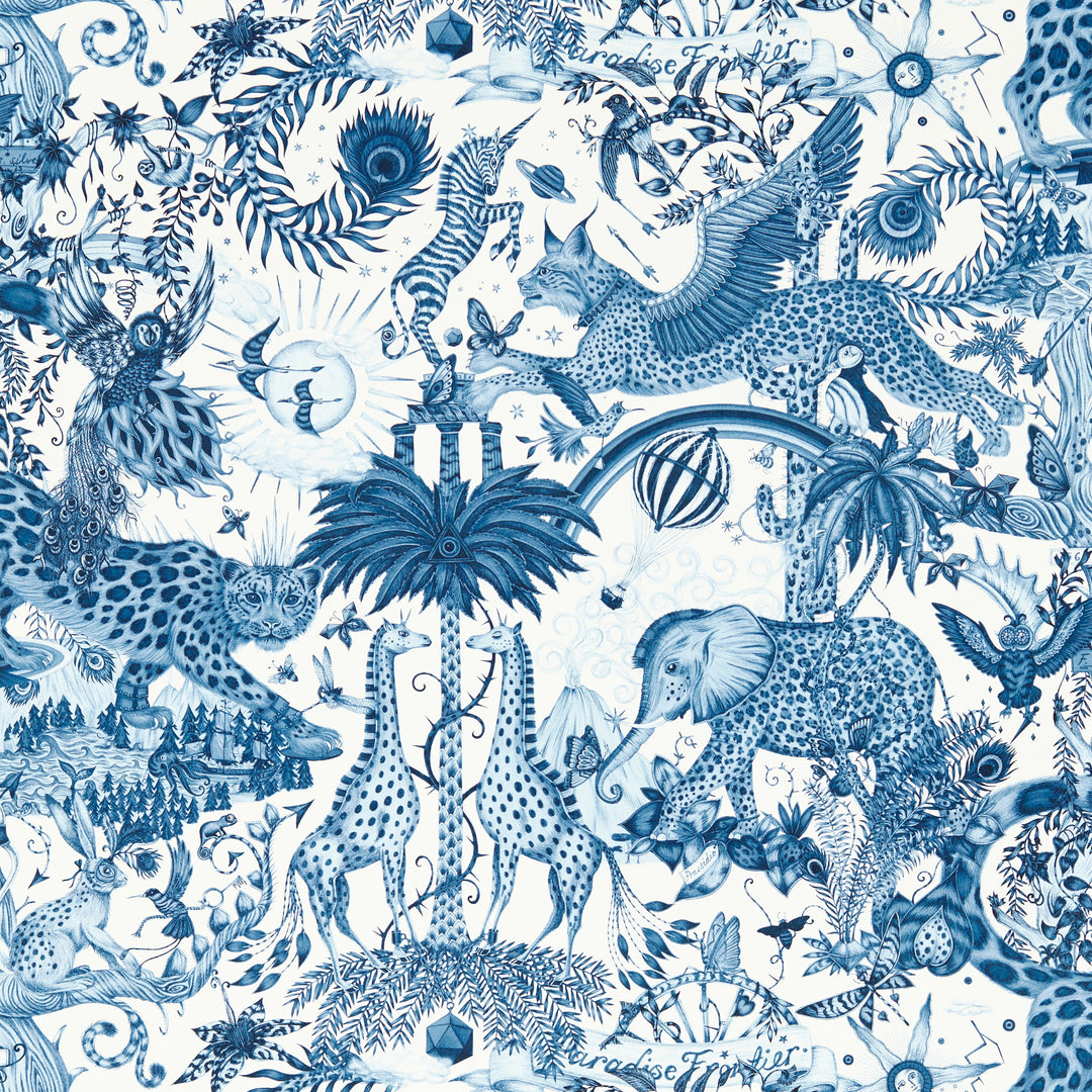Paradise Lost - Ink Wp W0216/02.CAC.0 by Clarke & Clarke Designer Wallcovering