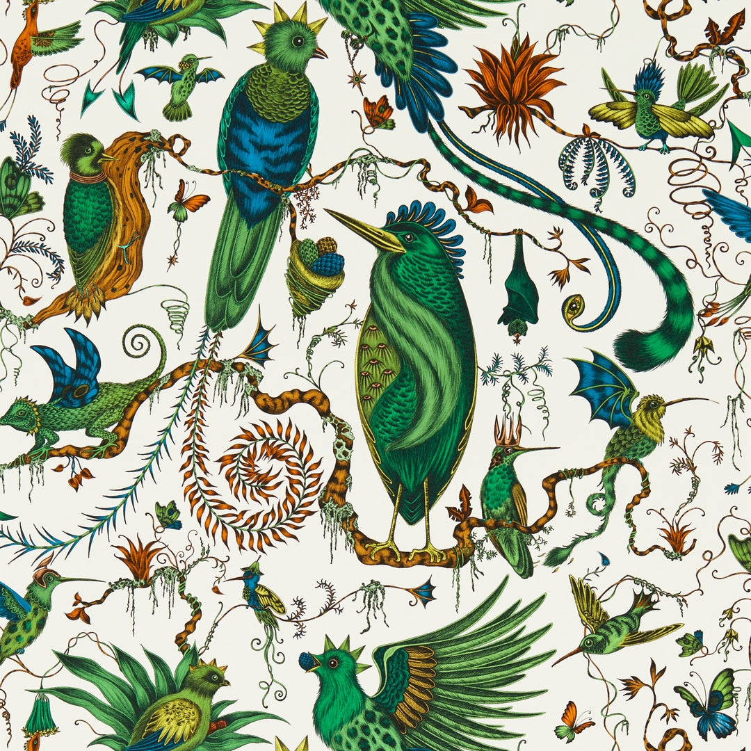 Quetzal - Green Wp W0217/03.CAC.0 by Clarke & Clarke Designer Wallcovering