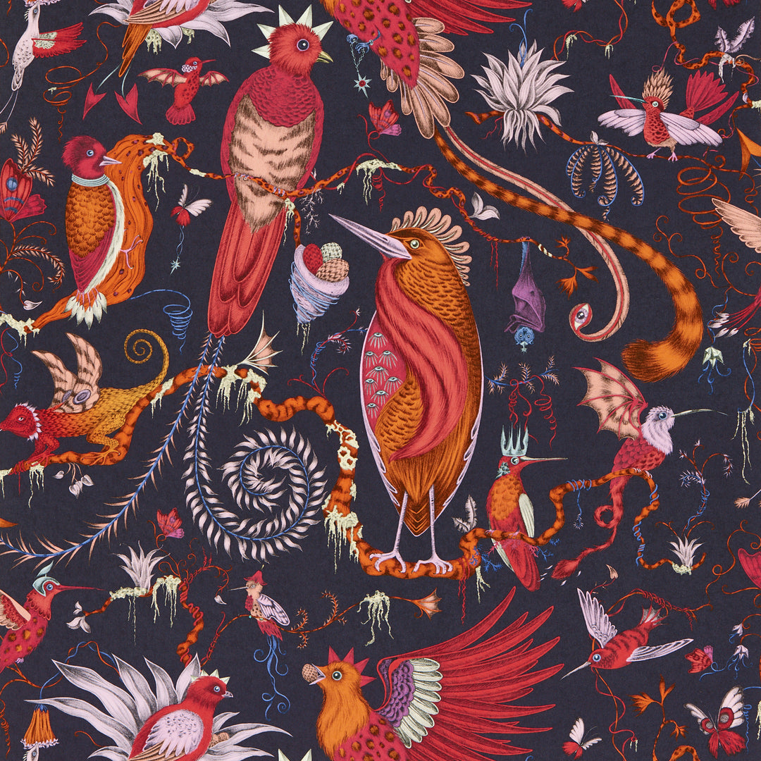 Quetzal - Violet Wp W0217/04.CAC.0 by Clarke & Clarke Designer Wallcovering