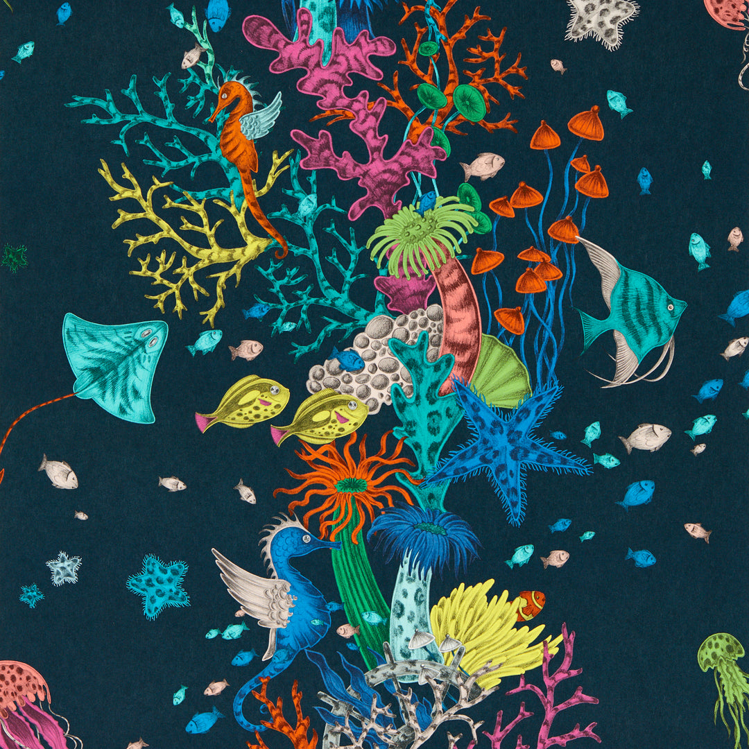 Seaforest - Navy Wp W0218/04.CAC.0 by Clarke & Clarke Designer Wallcovering