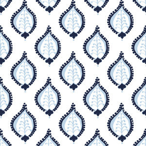 W04Vl-1 Gentle Navy Wallpaper by Aoc Designer Wallcovering