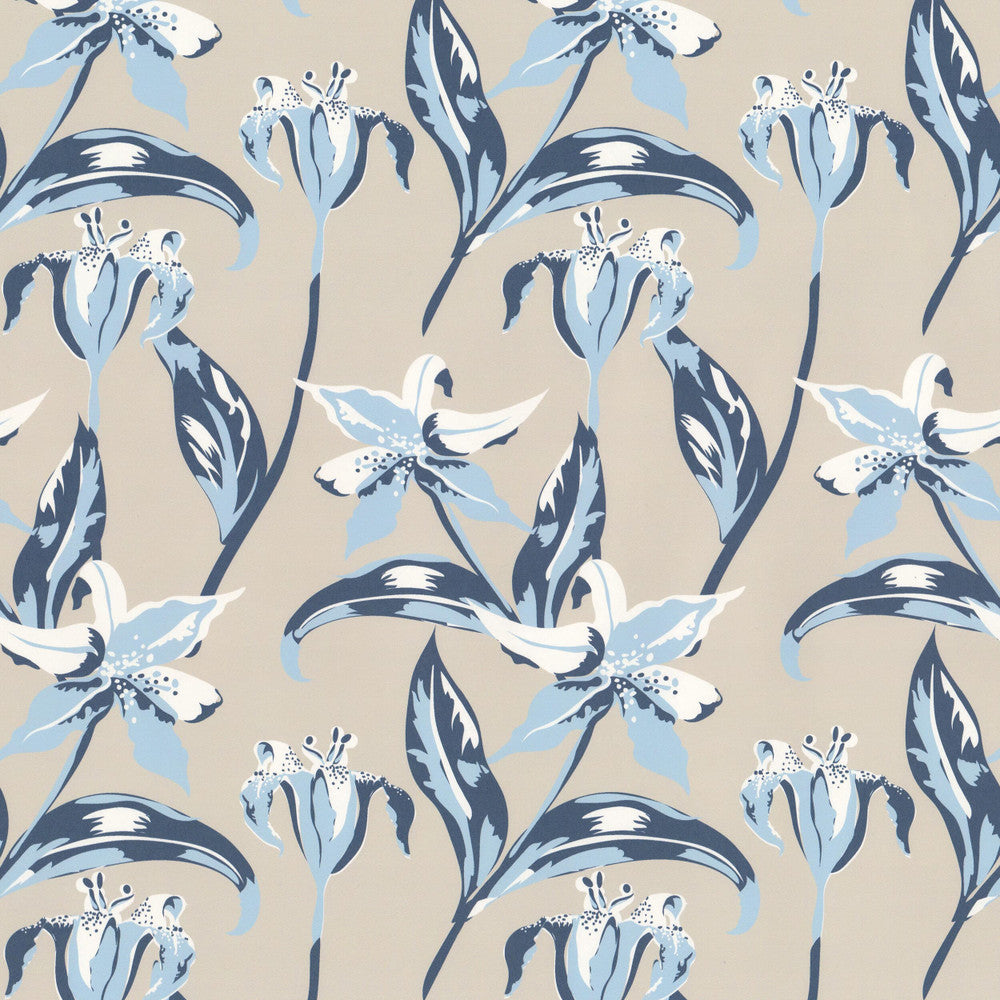 W07Vl Emma 4 Navy by Aoc Designer Wallcovering ART OF COLOR HERITAGE WALLPAPER II 100%PA USA Horizontal: 9.000 and Vertical: 12.000 27 in - Swanky Fabrics -