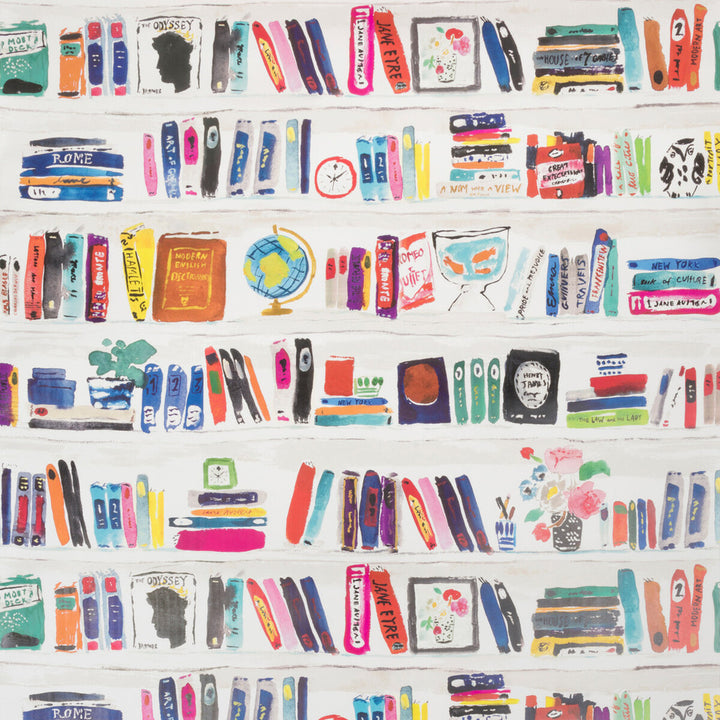 Bella Books Confetti by Kravet Design Designer Wallcovering KATE SPADE WHIMSIES PAPER - 100% United States Horizontal: 54 and Vertical: 41.5 54 - Swanky Fabrics -