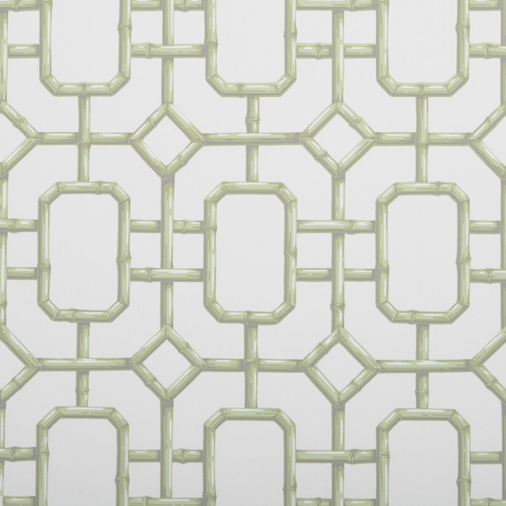 Bambu Fret Celery by Kravet Couture Designer Wallcovering JAN SHOWERS GLAMOROUS PAPER - 100% United States - Horizontal: 27 and Vertical: 36 27 - Swanky Fabrics -