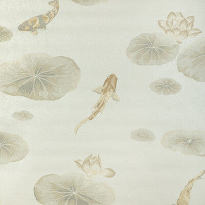 Lotus Pond Mica Wp Pearl W4144.1611.0 By Kravet Couture Designer Wallcovering