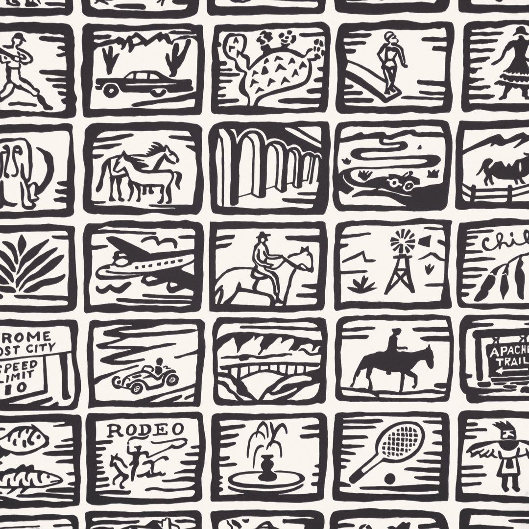 Arizona Sketchbook Wp - Coal W4257.121.0 by Kravet Couture Designer Wallcovering